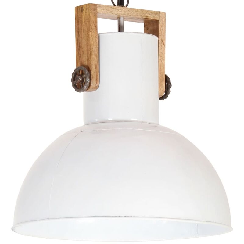 

Lámpara colgante industrial redonda mango 25 W blanco 42 cm E27