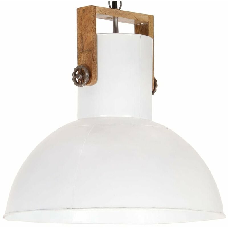 

Lampara colgante industrial redonda mango 25 W blanco 52 cm E27