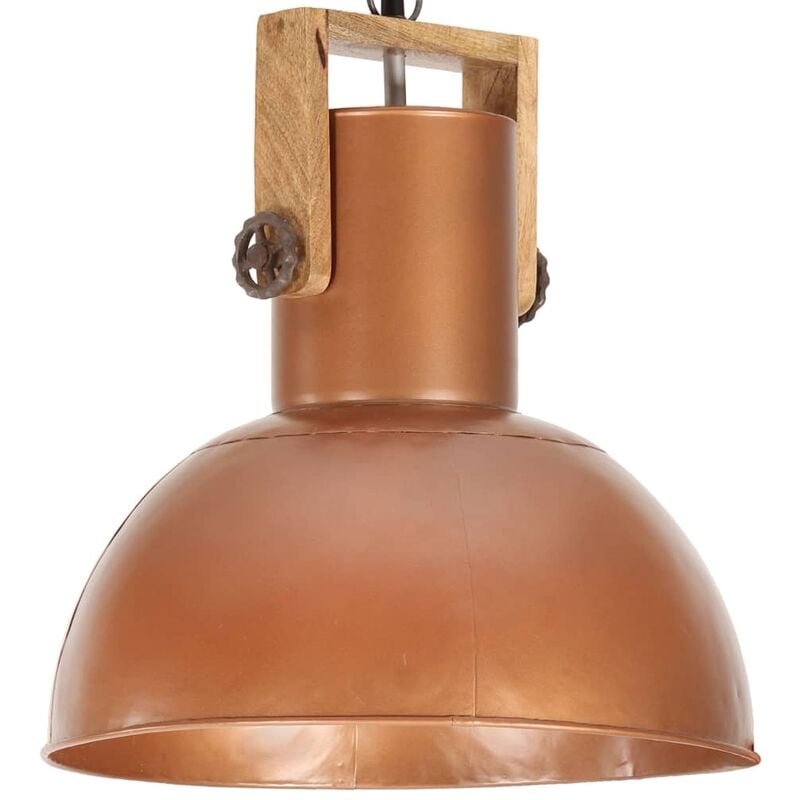 

Lámpara colgante industrial redonda mango 25 W cobre 32 cm E27