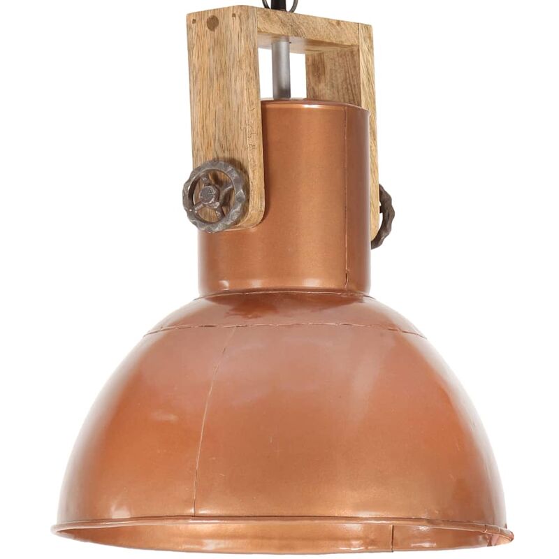 

Lámpara colgante industrial redonda mango 25 W cobre 42 cm E27