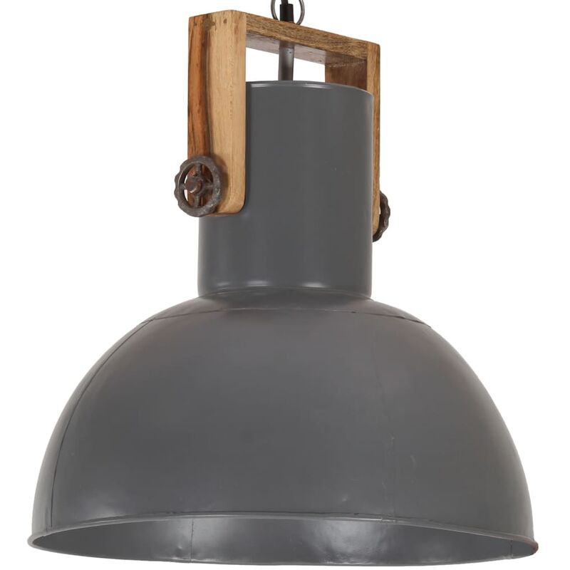 

Lámpara colgante industrial redonda mango 25 W gris 42 cm E27