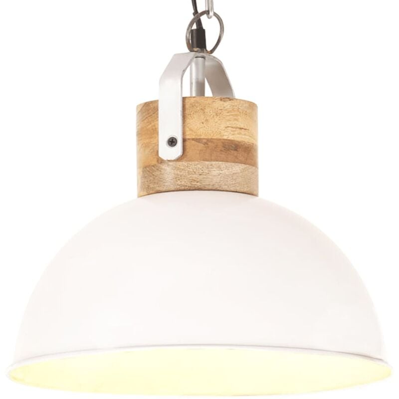 

Lámpara colgante industrial redonda mango blanca 32 cm E27