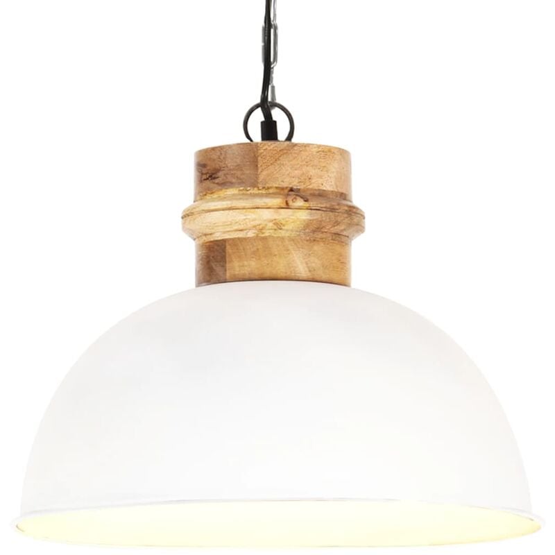

Lámpara colgante industrial redonda mango blanca 42 cm E27