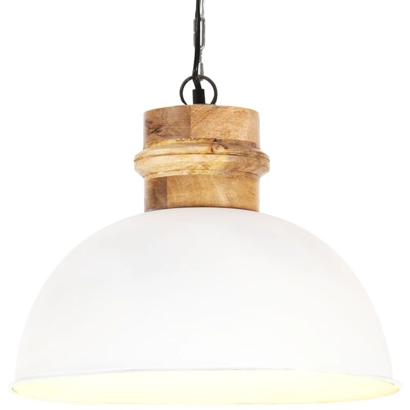 

Lámpara colgante industrial redonda mango blanca 42 cm E27