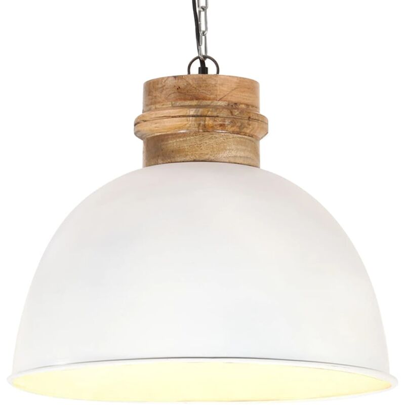 

Lámpara colgante industrial redonda mango blanca 50 cm E27