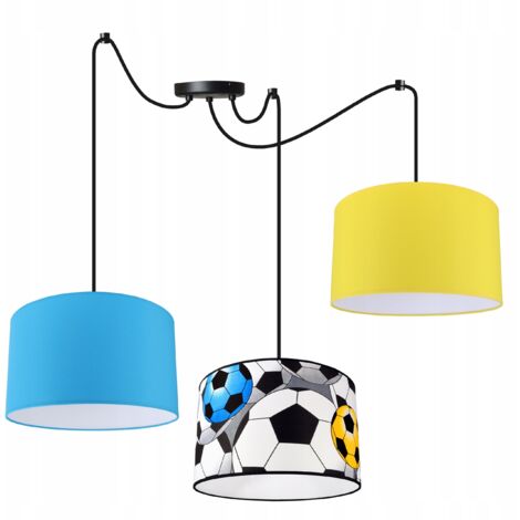 Lámpara colgante infantil con decoración de fútbol