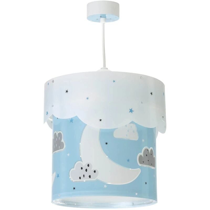 

Lúzete - Lámpara Colgante Infantil Moon E27 Azul