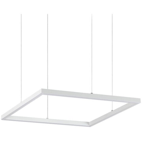 Lámpara Colgante Integrada Cuadrada Decorativa Blanca, 3000K, 33W