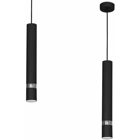 Lámpara colgante JOKER NEGRO/CROMO 1xGU10