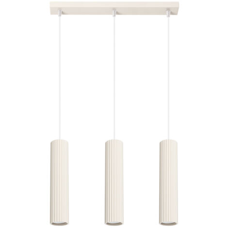 Lámpara colgante Karbon beige aluminio 3xGU10  45cm Sollux