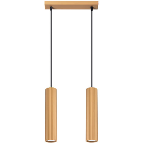 Lámpara colgante Karbon dorado aluminio 2xGU10  30cm Sollux