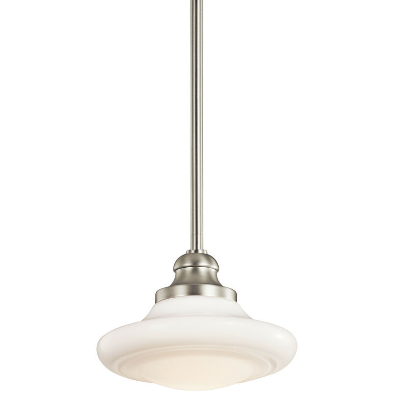 

Elstead - Lámpara colgante de montaje doble para techo pequeño con 1 luz, níquel cepillado, E27