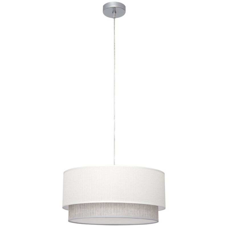 Fabrilamp - Colgante Kenya 3xe27 Blanco/gris 40d
