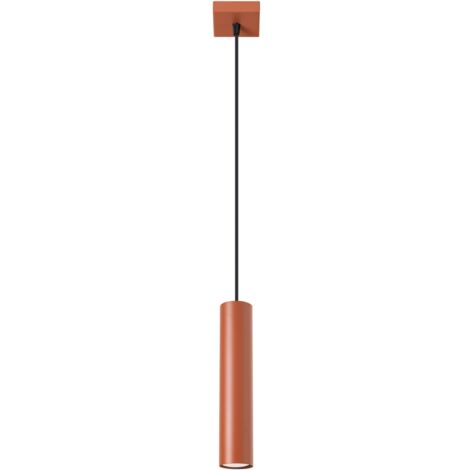 Lámpara colgante Lagos ocre rojo acero 1xGU10  8cm Sollux