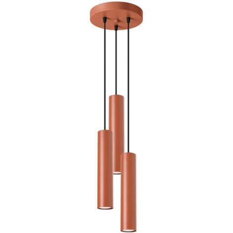 Lámpara colgante Lagos ocre rojo acero 3xGU10  19.5cm Sollux
