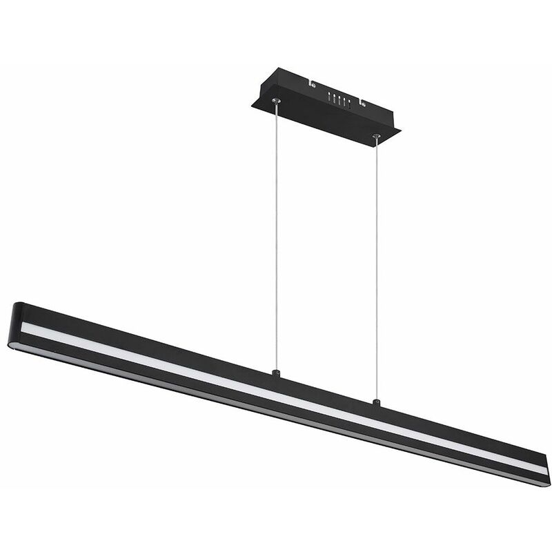 

Lámpara colgante lámpara de techo lámpara colgante salón función de memoria LED negro, regulable mediante interruptor de pared, 1x 30 vatios 1x