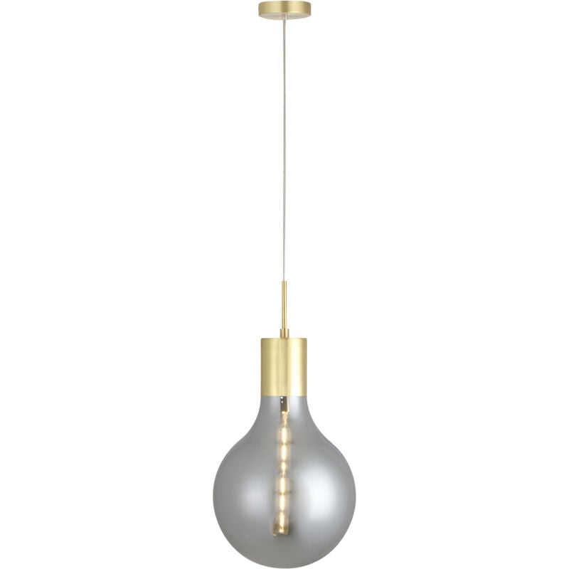 Lumineca - Lampe Suspension Laugo Ø30x50 cm Gris