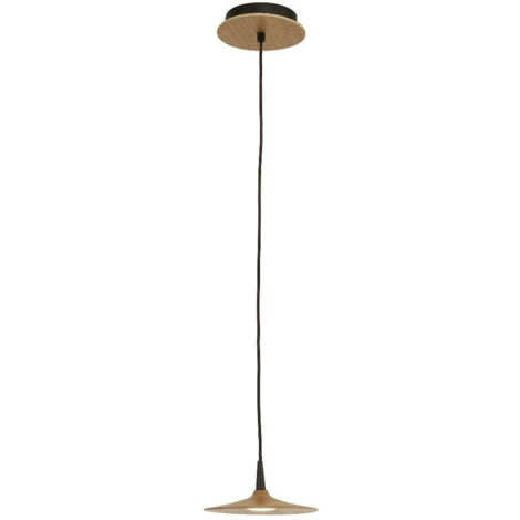 Lámpara Colgante LED 5W 3000K Círculo de Madera - Iluminación Moderna y Natural