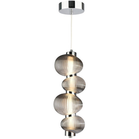 Lámpara colgante LED BOLLA SMOKED 17W
