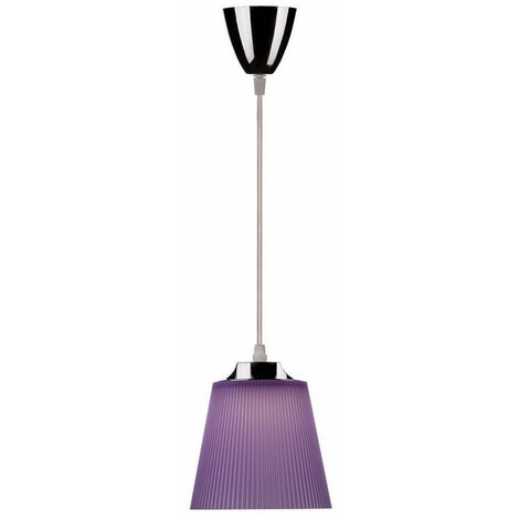Lámpara colgante LED de plástico V-TAC de 5 W, color morado, con base de metal cromado
