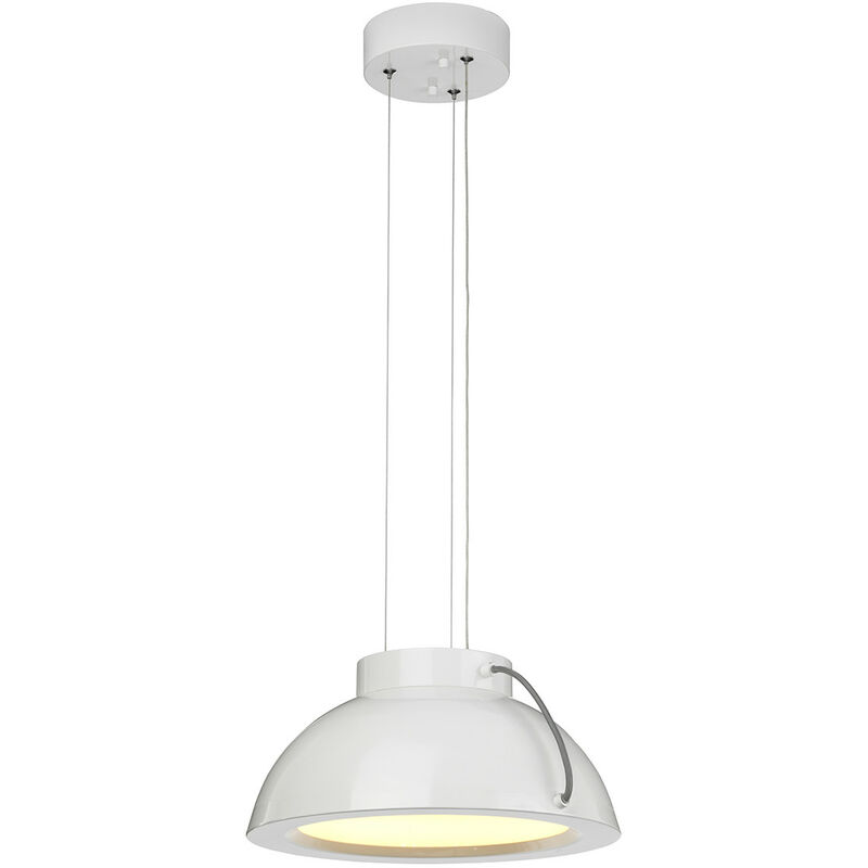 

Europa - Lámpara colgante de techo de cúpula mediana con 1 luz LED, acabado pintado en blanco - Elstead