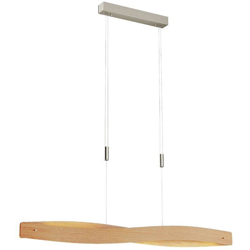 

Lámpara colgante LED Lian con madera de roble