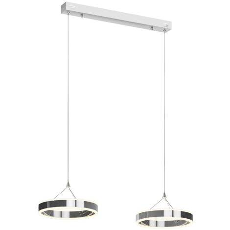 Lámpara colgante LED Lyani, 2 anillos, horizontal