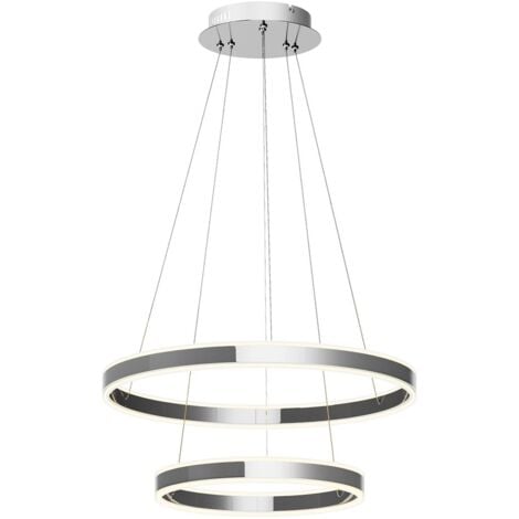 Lámpara colgante LED Lyani, 2 anillos, vertical