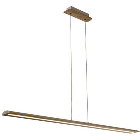 Lámpara Colgante Led Madera Clara 50W 3000K