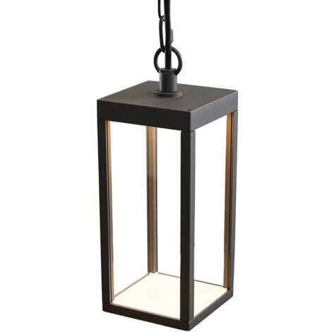 Lámpara colgante LED para exterior Cube, 26 cm
