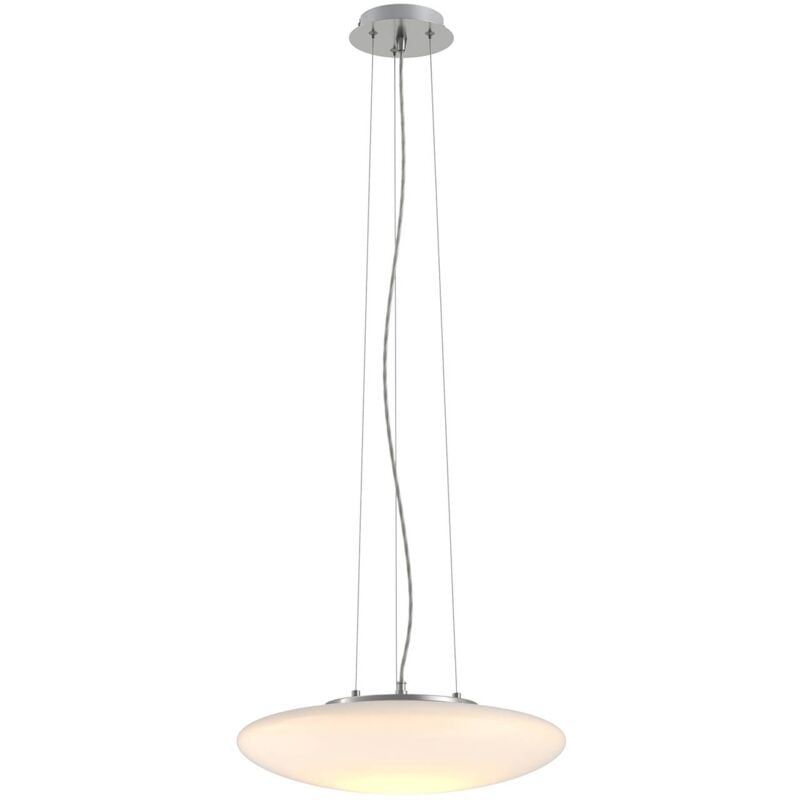 

Lámpara colgante LED vidrio opalino Gunda blanca