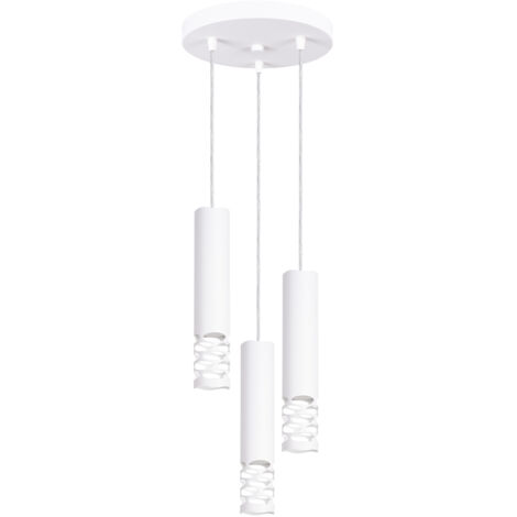 Lámpara colgante Liro blanco acero 3xGU10 25cm Sollux