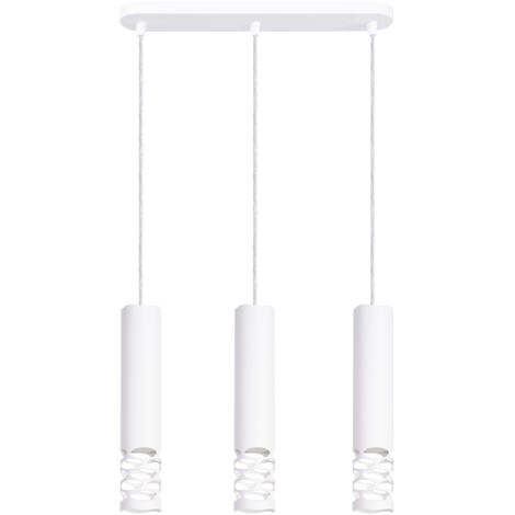 Lámpara colgante Liro blanco acero 3xGU10 40cm Sollux