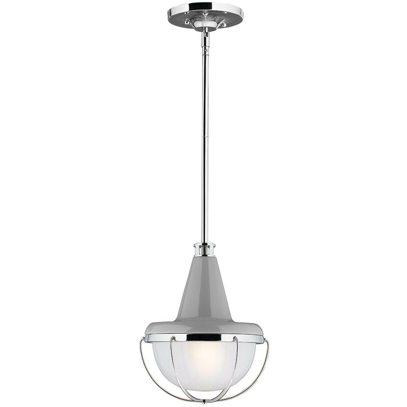 

Elstead - Mini colgante de techo con 1 luz, níquel pulido, gris, E27