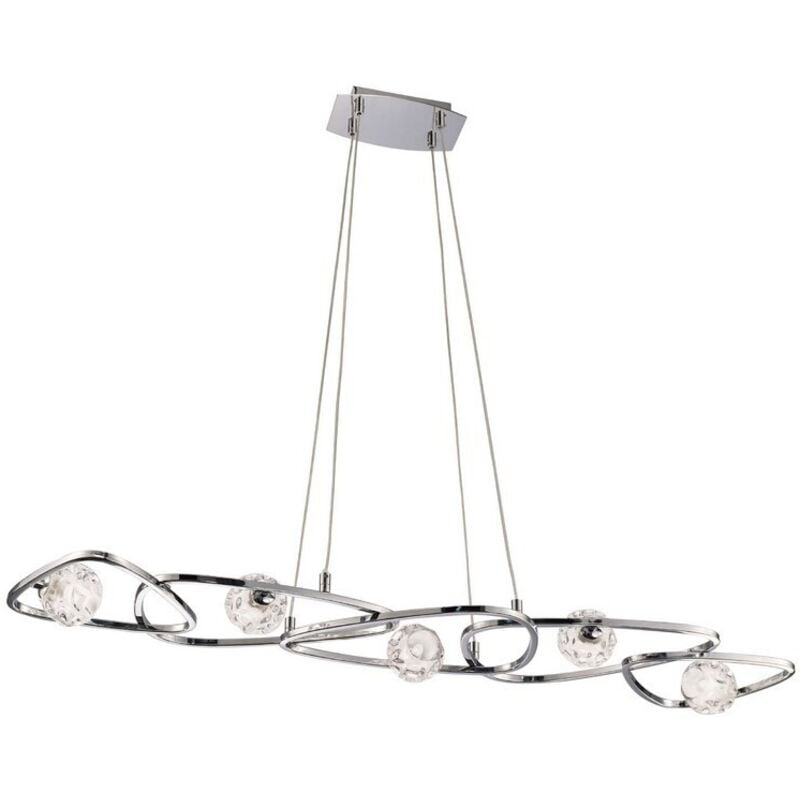 Inspired Mantra - Lux - Lámpara colgante de techo 5 luces G9 Line, cromo pulido