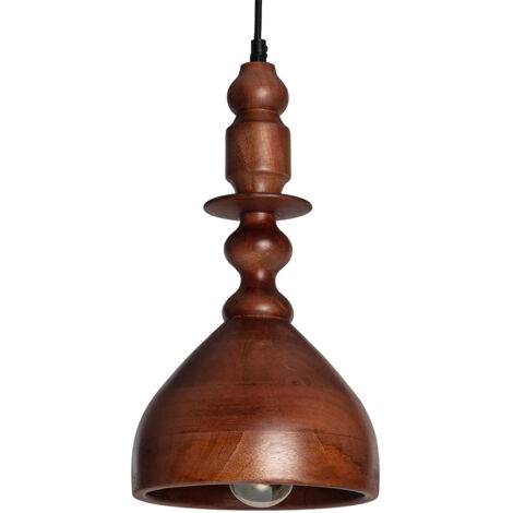 Lámpara Colgante Madera Zeda Eravur ILUZZIA Marrón oscuro