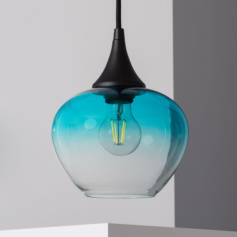

Efectoled - Lámpara Colgante de Cristal Manzana Azul - Azul