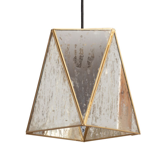 Lámpara Colgante Metal y Cristal Mattina ILUZZIA Dorado
