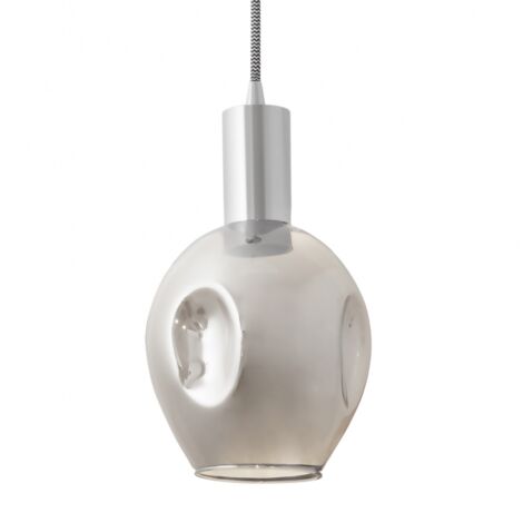 Lampara Colgante Meteoro 1xe27 Cromo/fume Regx14 3 Oquedades de FABRILAMP.