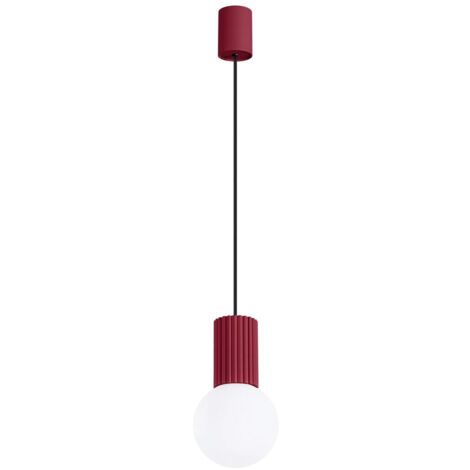 Lámpara colgante Mido Burdeos, 1 luz
