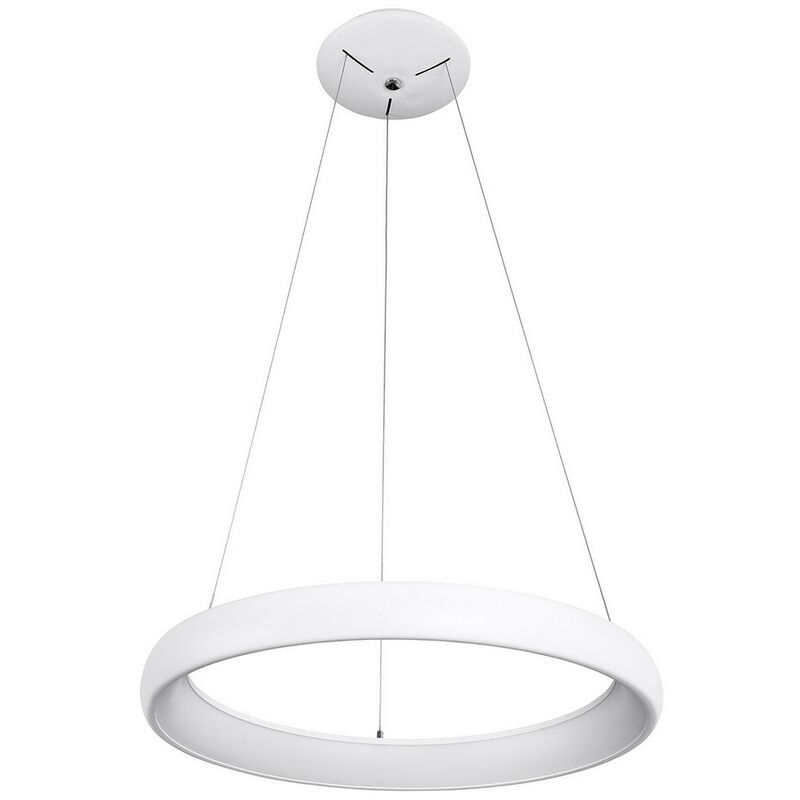 

Italux Alessia - Lámpara colgante LED moderna blanca, blanco cálido 3000K 2750lm