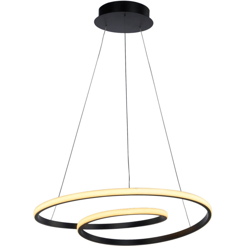 

Italux Capita - Lámpara colgante LED moderna negra, blanco cálido 3000K 2896lm