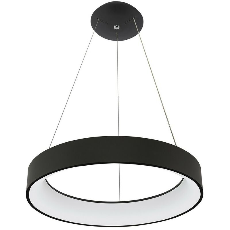 

Italux Chiara - Lámpara colgante LED moderna negra, blanco cálido 3000K 2310lm