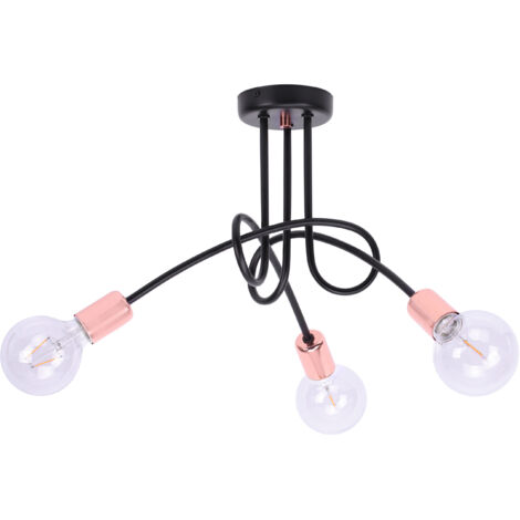 Lámpara colgante moderna de cobre tipo loft