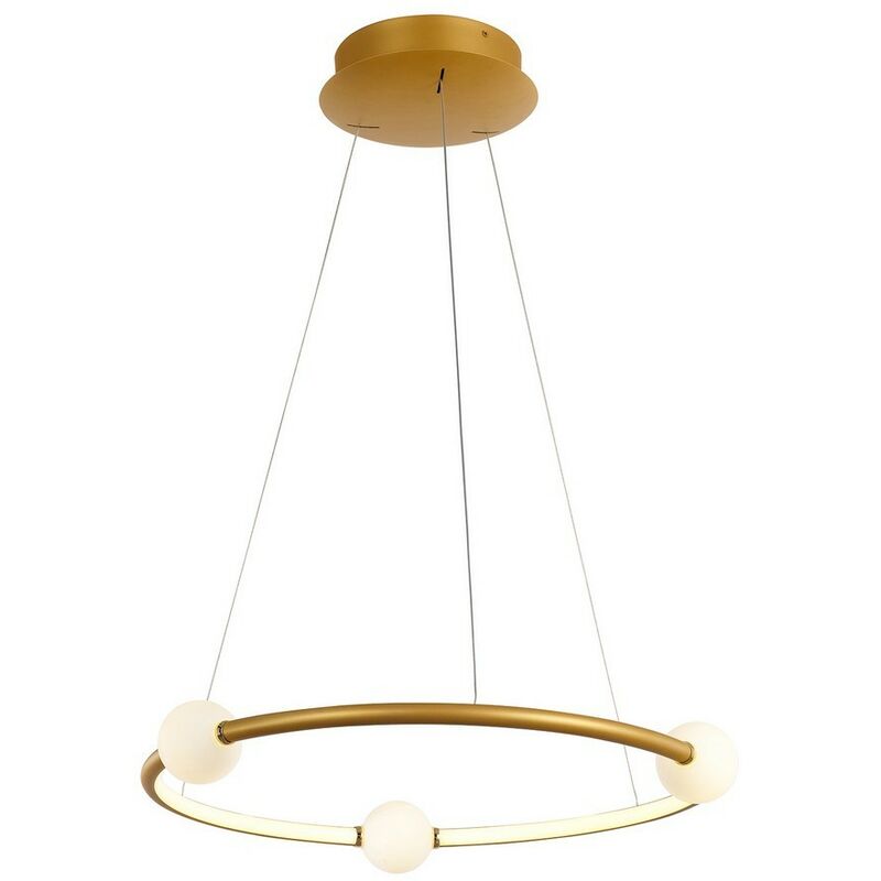 

Italux Lausanne - Colgante colgante LED moderno bronce antiguo, blanco cálido 3000K 2100lm regulable