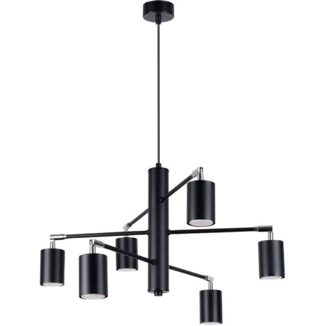Lámpara colgante moderna negra LEMMI 6xGU10 10W SL.1207 Sollux Lighting