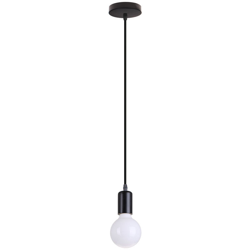 

Lámparas de Colgar Moderna Sencillo E27 Lámpara de Techo Retro Lustre Elegante Creativa para Dormitorio Cafe Bar Office Negro