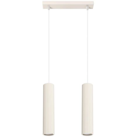 Lámpara colgante Moto beige, 2 luces