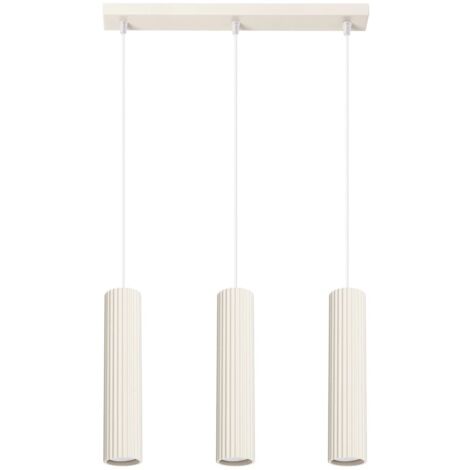 Lámpara colgante Moto beige, 3 luces
