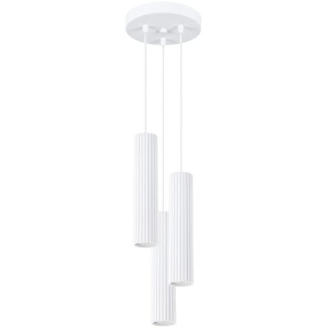 Lámpara colgante Moto blanco, 3 luces